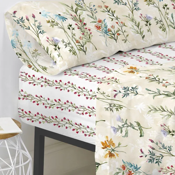 Fitted sheet HappyFriday Vernazza Multicolour 140 x 200 x 32 cm