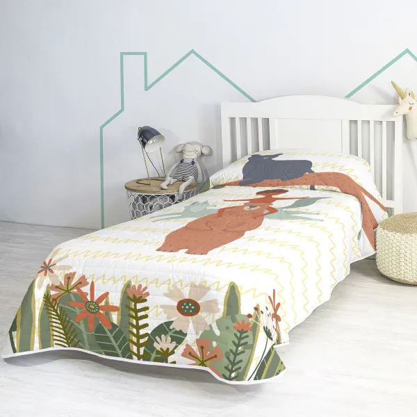 Gultas pārklājs (sega) HappyFriday Mr Fox Jungle Life Daudzkrāsains 200 x 260 cm