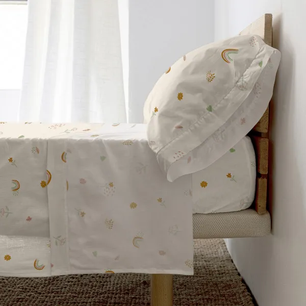 Bedding set HappyFriday HF Mini Iris Multicolour Single 2 Pieces
