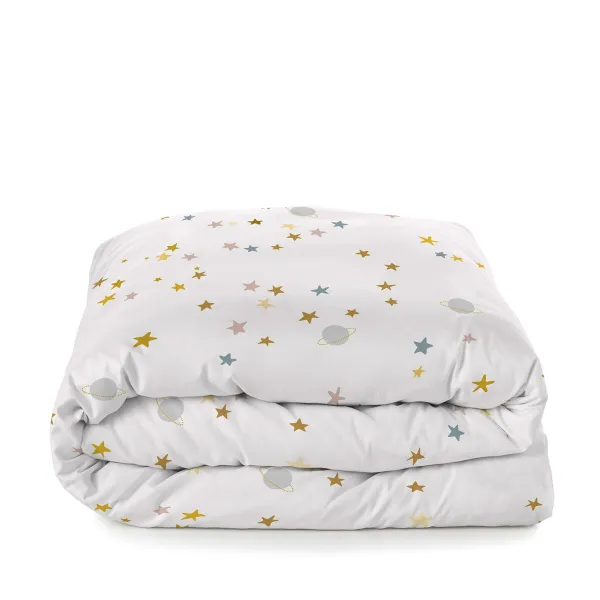 Duvet cover set HappyFriday Mini Saturn Multicolour Single 2 Pieces