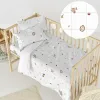 Pussilakanasetti HappyFriday Mini Woods animals Monivärinen Vauvan kehto 2 Kappaletta