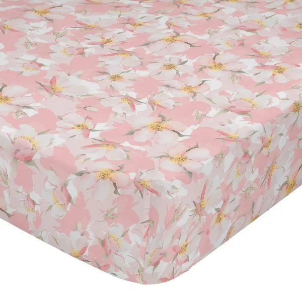 Fitted bottom sheet HappyFriday Spring blossom Multicolour 140 x 200 x 32 cm