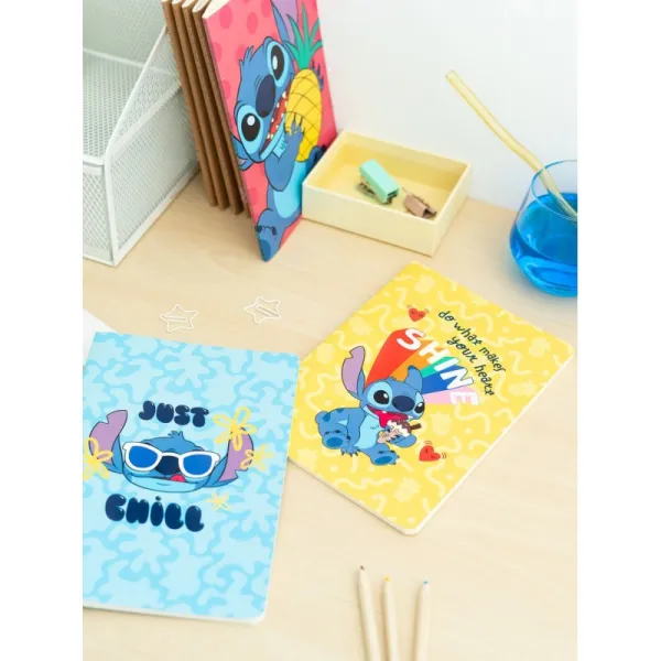 Disney Stitch - Set of A5 notebooks from the Tropical collection, 3 pcs.