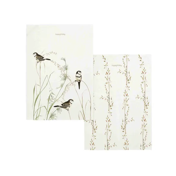 Keittiöliina HappyFriday Happy birds Monivärinen 70 x 50 cm (2 osaa)