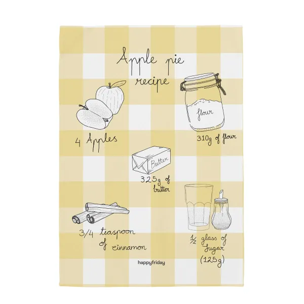 Кухонное полотенце HappyFriday Apple pie Разноцветный 70 x 50 cm (2 штук)