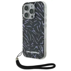 Karl Lagerfeld Zebra With Cord - Case for iPhone 16 Pro (purple)