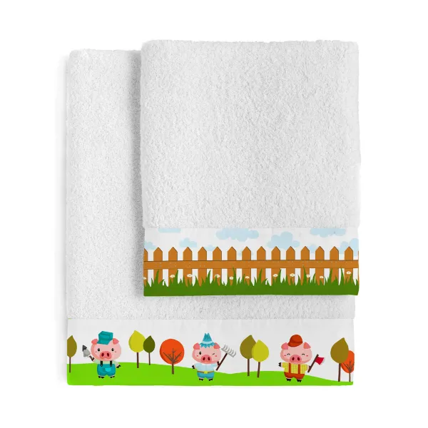 Dvieļu komplekts HappyFriday Mr Fox Piggys Daudzkrāsains 2 Daudzums