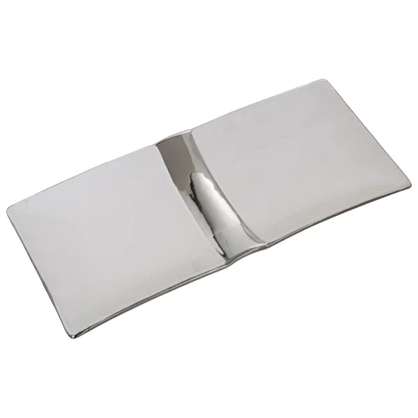 Galda rotājums Alexandra House Living Balts Sudrabains Keramika 31 x 14 x 3 cm