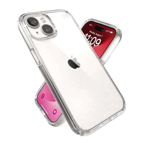 Speck Presidio Perfect-Clear - Case iPhone 17e / 16e / 15 / 14 / 13 (Clear)