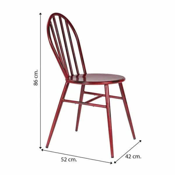 Обеденный стул Alexandra House Living Vintage Красный 52 x 86 x 42 cm