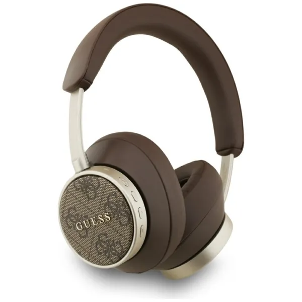 Guess 4G Classic Logo - Wireless Over-Ear Bluetooth Headphones (Brown)