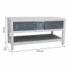 Centrinis stalas Alexandra House Living Balta Pilka 51 x 53 x 104 cm