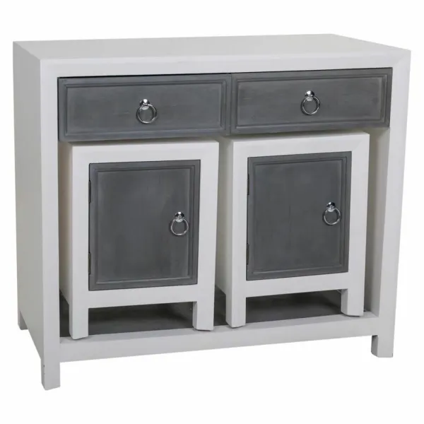 Salė Alexandra House Living Balta Pilka 40 x 76 x 90 cm 3 Dalys