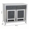 Salė Alexandra House Living Balta Pilka 40 x 76 x 90 cm 3 Dalys