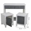 Hall Alexandra House Living White Grey 40 x 76 x 90 cm 3 Pieces