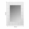 Sieninis veidrodis Alexandra House Living Balta 4 x 119 x 84 cm Stačiakampis