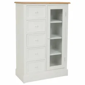 Lipasto Alexandra House Living Valkoinen Luonnollinen Paolownia wood Puu MDF 35 x 110 x 72 cm