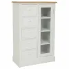 Lipasto Alexandra House Living Valkoinen Luonnollinen Paolownia wood Puu MDF 35 x 110 x 72 cm