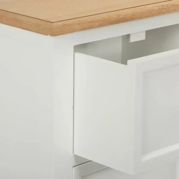 Lipasto Alexandra House Living Valkoinen Luonnollinen Paolownia wood Puu MDF 35 x 110 x 72 cm