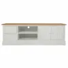 Daugiafunkcinė komoda Alexandra House Living Balta Natūralus Paulovnijos mediena Medžio MDF 45 x 50 x 150 cm