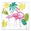 Seinäkoriste Alexandra House Living Monivärinen Metalli Vaaleanpunainen flamingo 5 x 81 x 81 cm