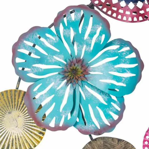 Wall Decoration Alexandra House Living Multicolour Metal Flowers 8 x 132 x 112 cm