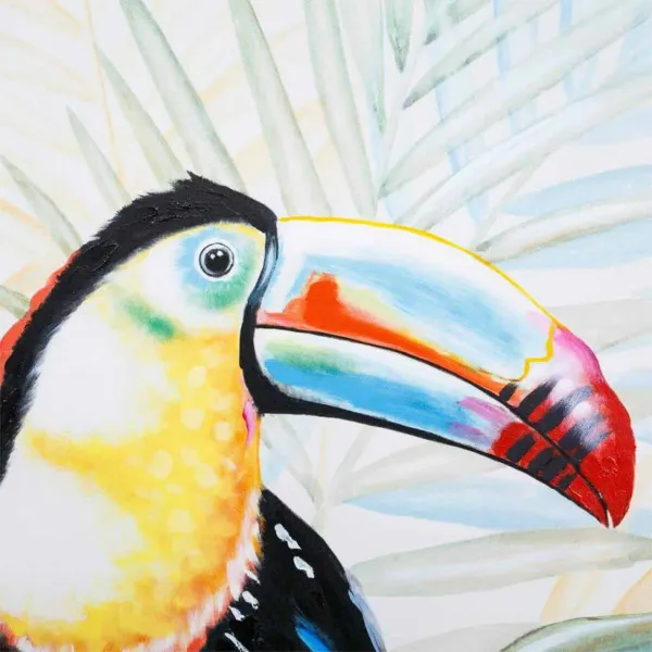 Картина Alexandra House Living Toucan Холст древесина ели 120 x 3 x 90 cm