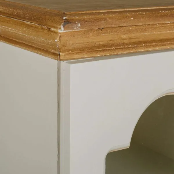 Cupboard Alexandra House Living White Natural Pine MDF Wood 20 x 98 x 24 cm