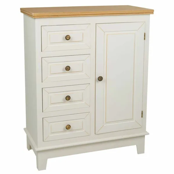 Indauja Alexandra House Living Balta Natūralus pušis Medžio MDF 32 x 84 x 66 cm