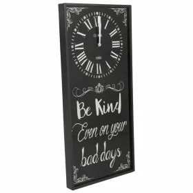 Sieninis laikrodis Alexandra House Living Juoda stiklas Geležis Medžio MDF 76 x 3 x 36 cm