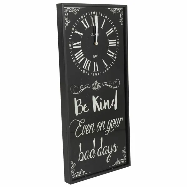 Seinäkello Alexandra House Living Musta Lasi Rauta Puu MDF 76 x 3 x 36 cm