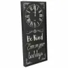 Seinäkello Alexandra House Living Musta Lasi Rauta Puu MDF 76 x 3 x 36 cm
