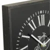 Seinäkello Alexandra House Living Musta Lasi Rauta Puu MDF 76 x 3 x 36 cm