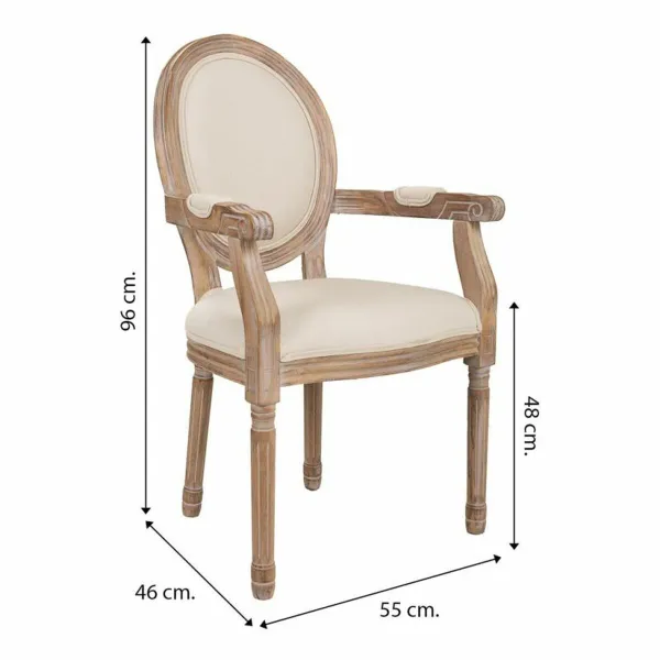 ēdamistabas krēsls Alexandra House Living Bēšs 46 x 96 x 55 cm