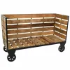 Soliņš Alexandra House Living Brūns Melns Dzelzs Mango koks 61 x 92 x 160 cm Ar riteņiem