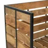 Bench Alexandra House Living Brown Black Iron Mango wood 61 x 92 x 160 cm With wheels