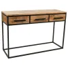 Stalas su stalčiais Alexandra House Living Ruda Juoda 41 x 77 x 121 cm