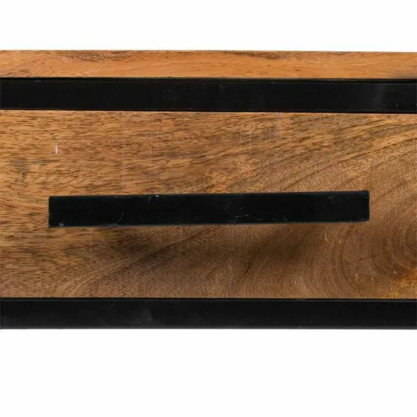 Stalas su stalčiais Alexandra House Living Ruda Juoda 41 x 77 x 121 cm