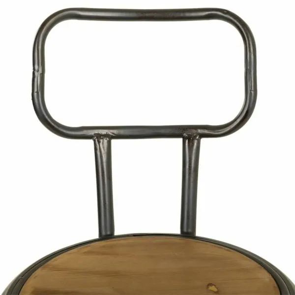 Taburetė Alexandra House Living Ruda Pilka Medžio Metalinis 54 x 92 x 42 cm