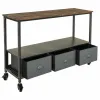 Hall Alexandra House Living Brown Grey 32 x 72 x 100 cm