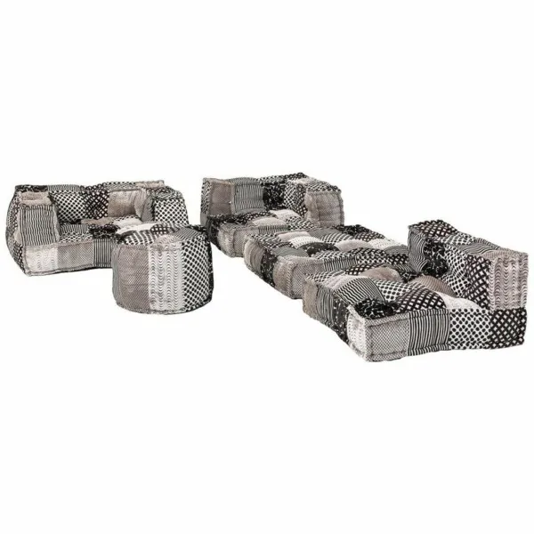 Fotelis Alexandra House Living Balta Juoda 50 x 40 x 50 cm