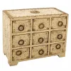 Dėžutė Alexandra House Living Kreminė Mango mediena 10 x 16 x 20 cm 9 stalčiai