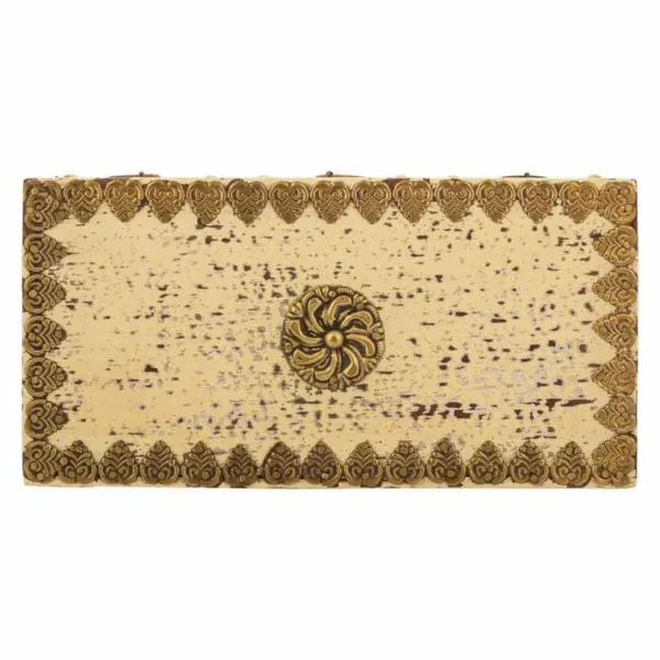 Lādīte Alexandra House Living Krēmkrāsa Mango koks 10 x 16 x 20 cm 9 atvilktnes
