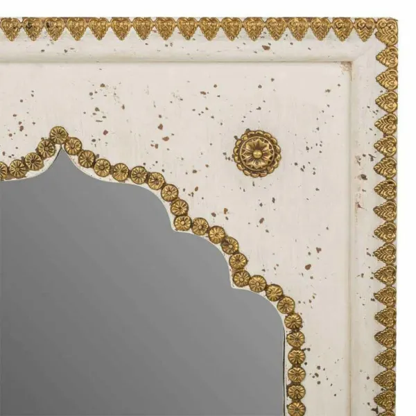 Sieninis veidrodis Alexandra House Living Auksinis 2 x 51 x 40 cm Stačiakampis