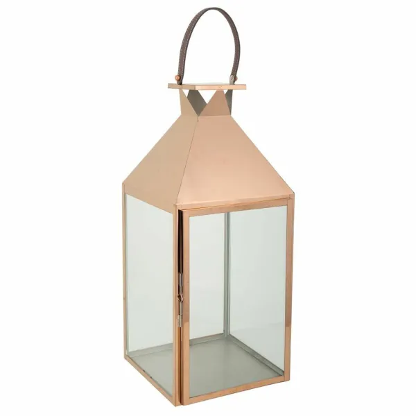 Фонарь Alexandra House Living Varš Stikls Nerūsējošais tērauds 28 x 66 x 29 cm
