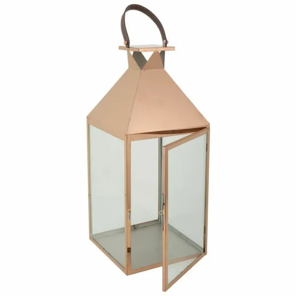 Фонарь Alexandra House Living Varš Stikls Nerūsējošais tērauds 28 x 66 x 29 cm