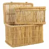 Laundry basket Alexandra House Living Natural Bamboo Rope 52 x 40 x 70 cm 62 x 42 x 32 cm 2 Pieces