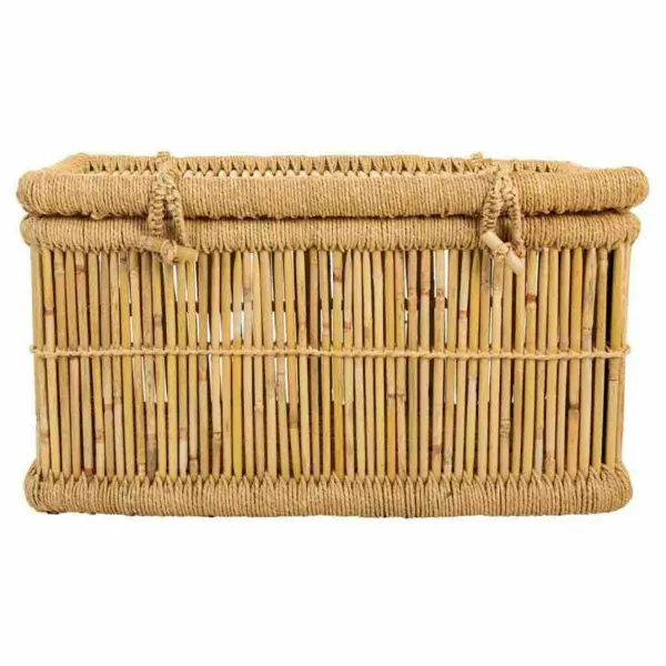 Laundry basket Alexandra House Living Natural Bamboo Rope 52 x 40 x 70 cm 62 x 42 x 32 cm 2 Pieces