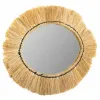 Wall mirror Alexandra House Living Natural 44 x 6 x 55 cm Oval