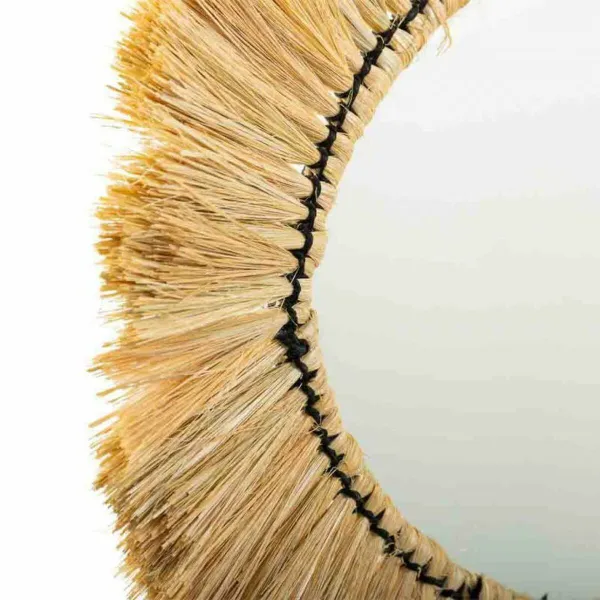 Wall mirror Alexandra House Living Natural 44 x 6 x 55 cm Oval